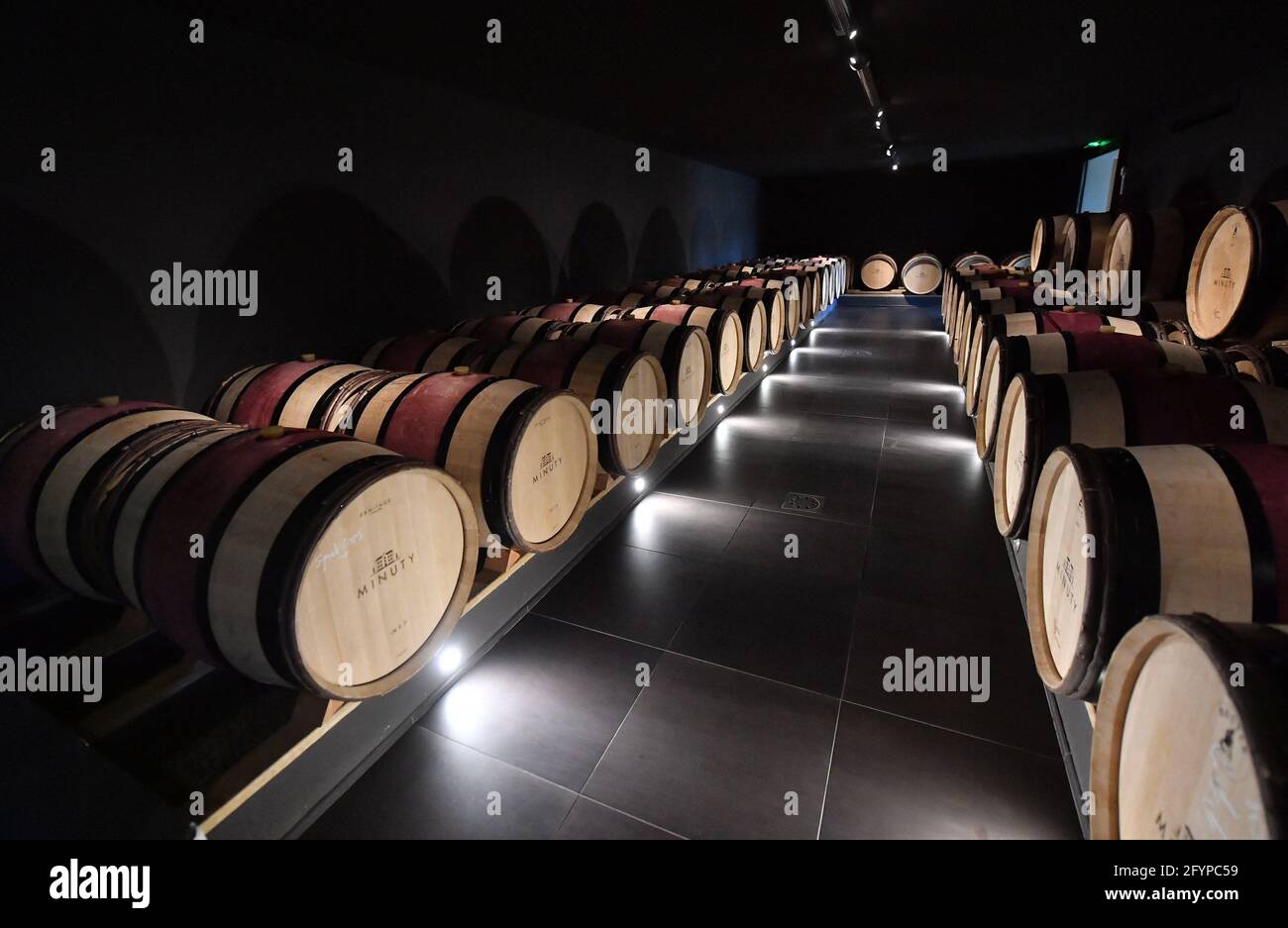 Illustrations de Saint Tropez et Ramatuelle. Château Minuty Grand cru, une entreprise familiale depuis 3 générations Saint Tropez, sud-est de la France, le 2021 mai. Photo de Christian Liewig/ABACAPRESS.COM Banque D'Images