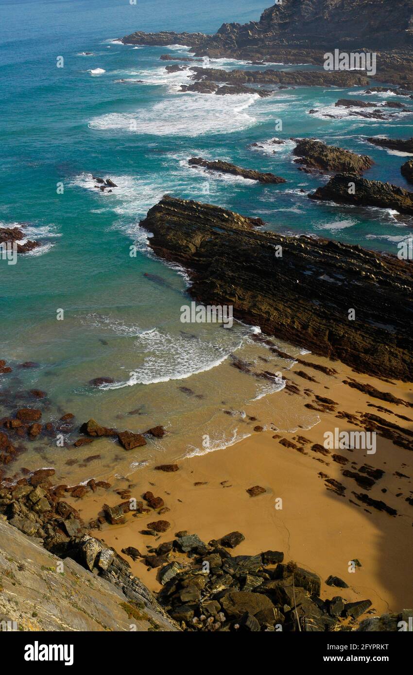 Portugal. Paysage du Cap Sardao. L'Alentejo. Banque D'Images