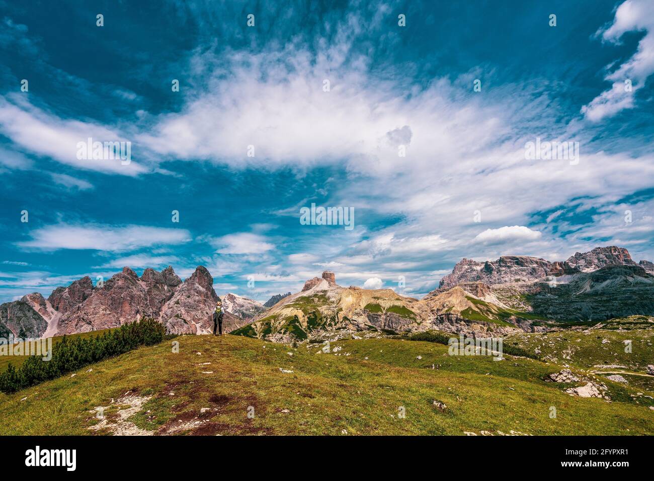 Parc naturel de Three Peaks dans les Dolomites, Italie. Banque D'Images