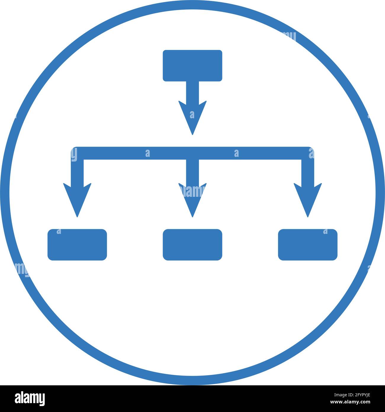 Vecteur simple Illustration de l'architecture, icône de hiérarchie utilisation à des fins diverses. Illustration de Vecteur