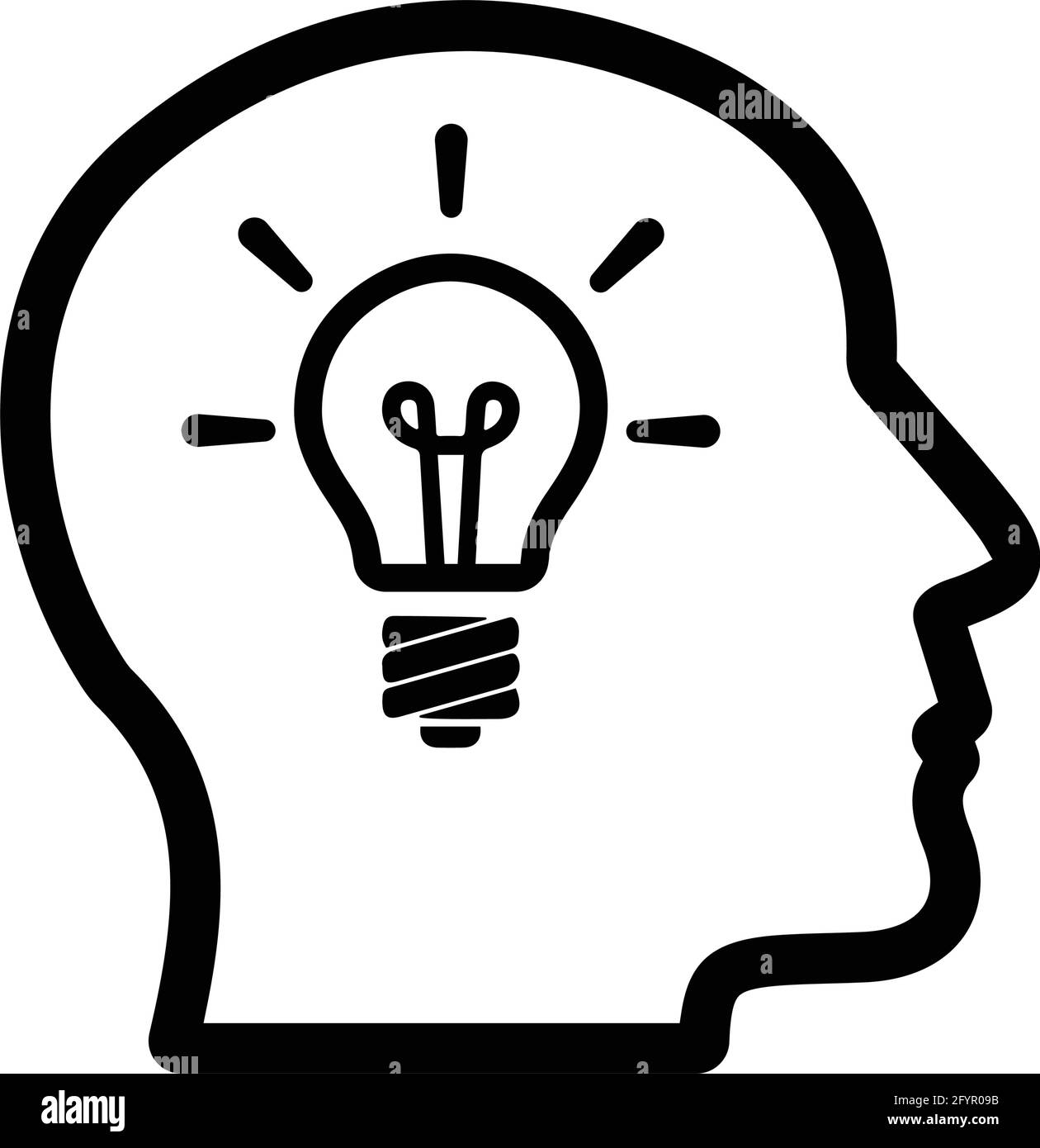 IDEA Making, Thinking Icon. - conception vectorielle bien organisée et modifiable en utilisant à des fins commerciales, des supports imprimés, du Web ou tout type de projets de conception. Illustration de Vecteur