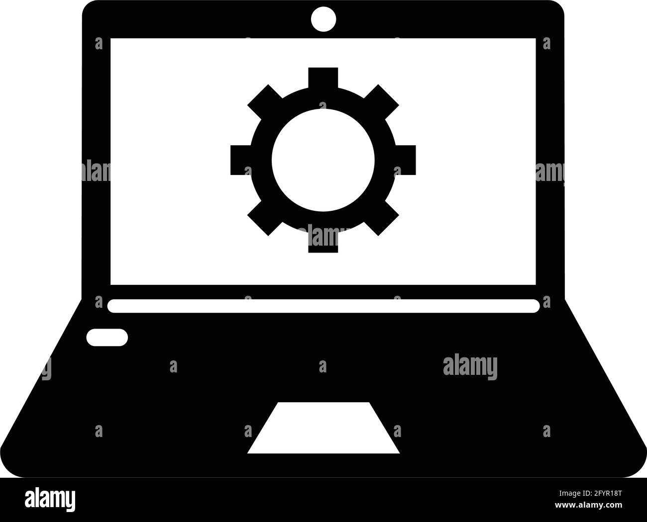 Engrenage, page d'arrivée, icône d'optimisation est utilisé dans la conception et le développement de sites Web, commerciaux, médias imprimés, Web ou tout type de projet de conception. Vecteur Illustration de Vecteur
