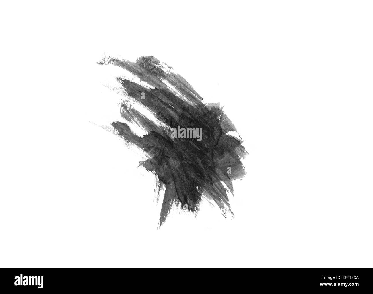 Pinceaux de coloration pour la peinture sur fond blanc. Brosse pour le design artistique Banque D'Images