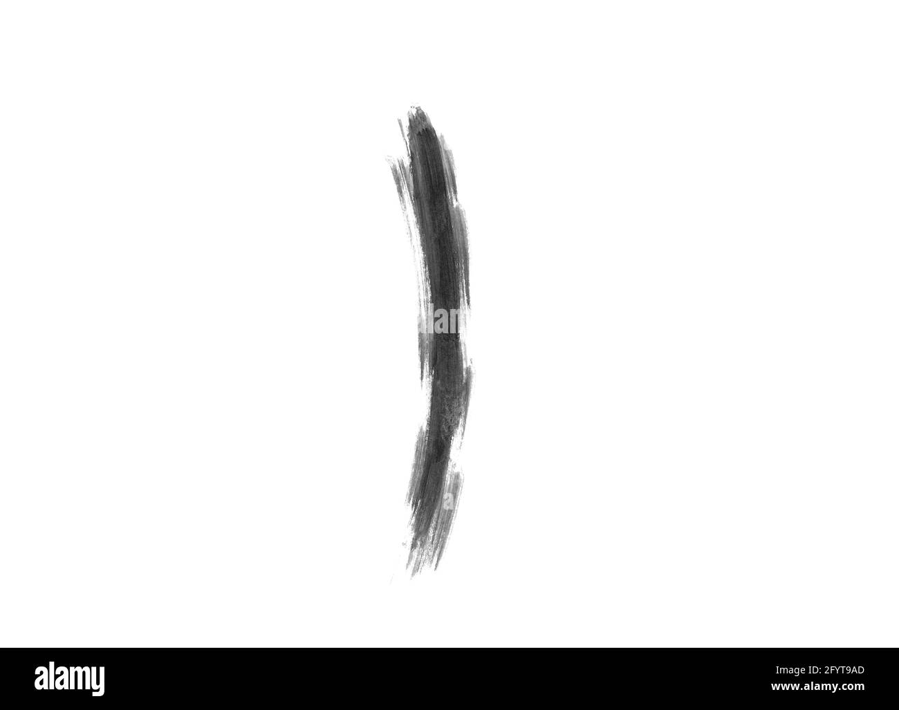 Colorer les brosses noires pour peindre sur fond blanc. Illustration du tracé de peinture Banque D'Images