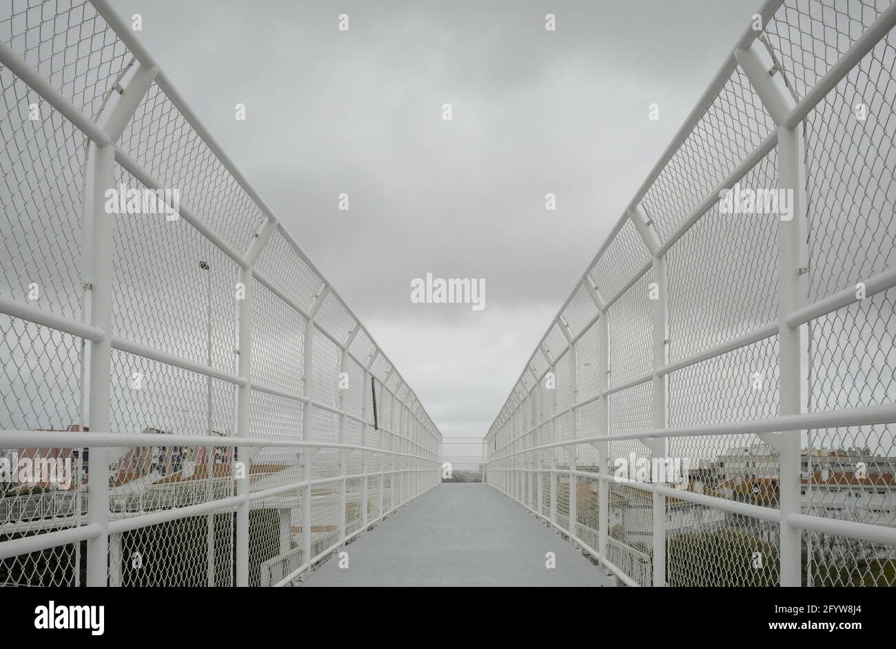 La ville de Lisbonne pendant le confinement général de 2021, causé par la pandémie COVID-19. Banque D'Images