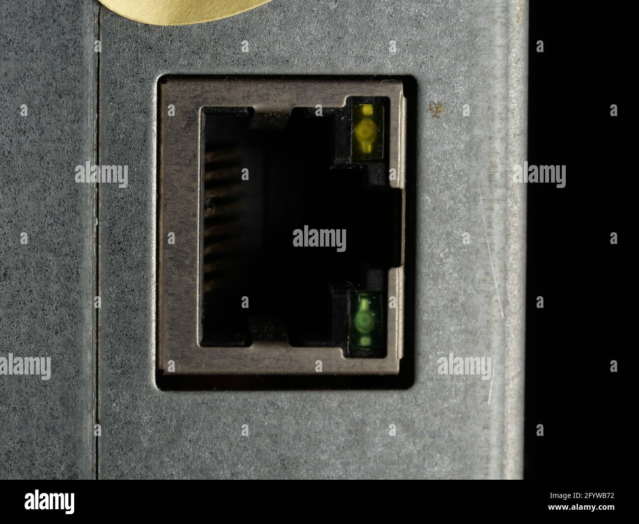 Un gros plan de detai d'un panneau de brassage Banque D'Images
