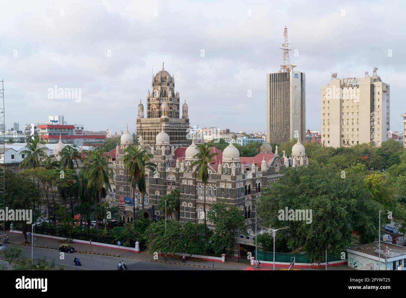 Siège du chemin de fer occidental, un bâtiment du patrimoine, Mumbai, Maharashtra, Inde. Banque D'Images