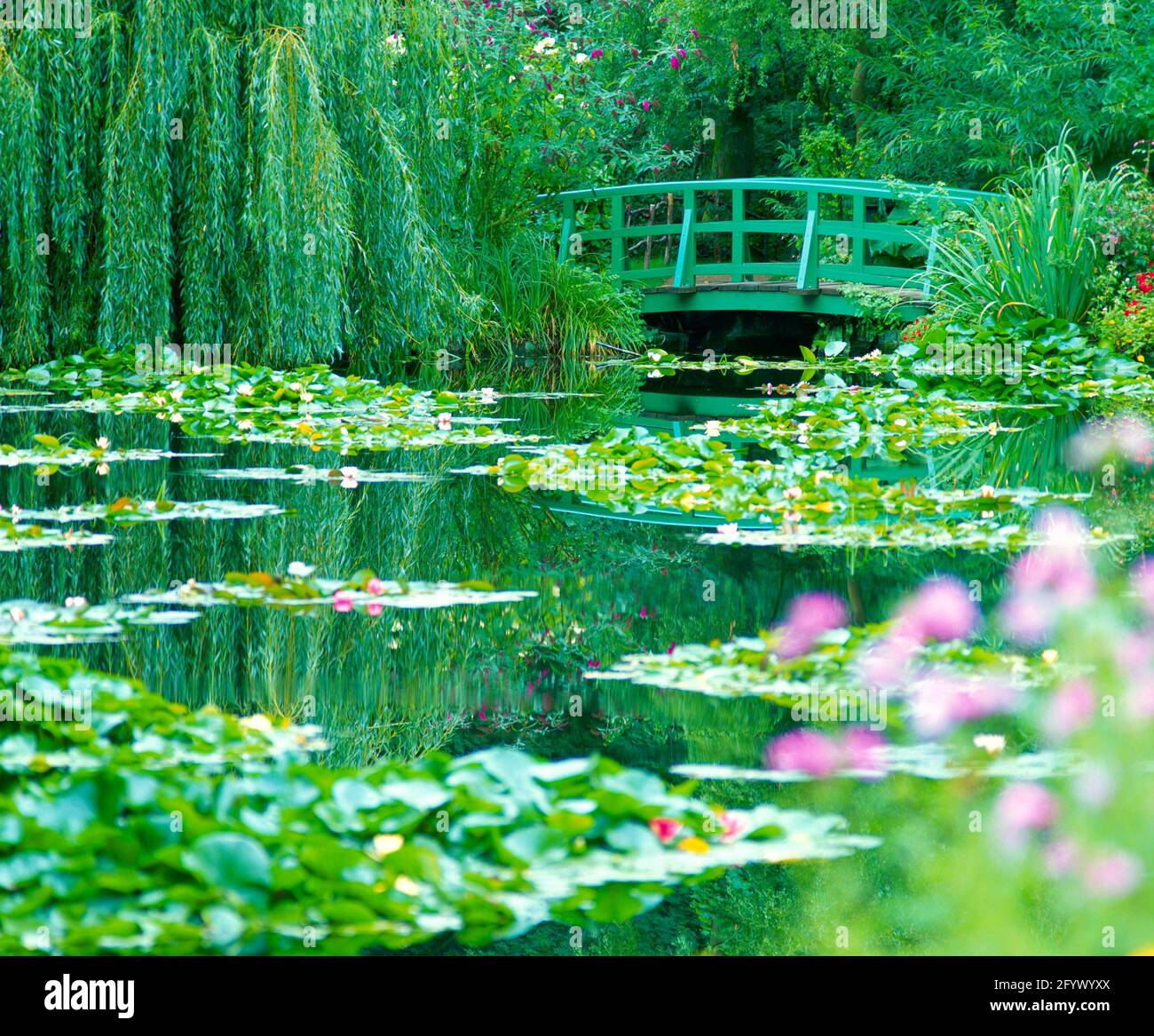 France, Giverny, jardin de Monet, piscine lilly, Banque D'Images