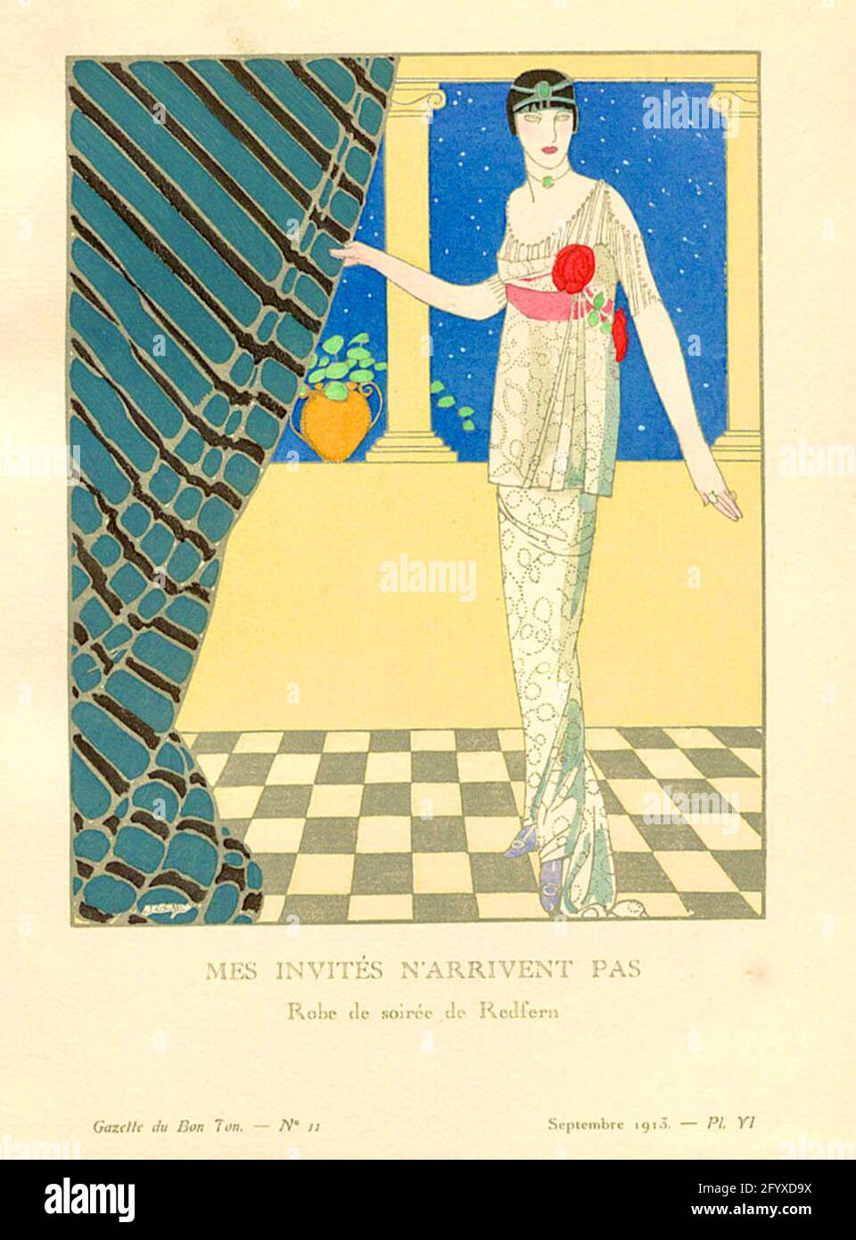 John Redfern annonce de design de mode historique. Banque D'Images