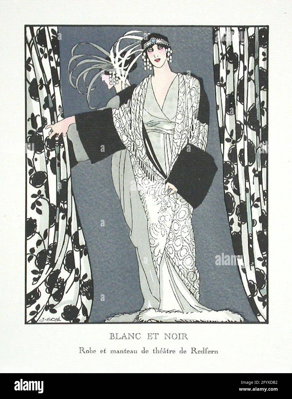 John Redfern annonce de design de mode historique. Banque D'Images