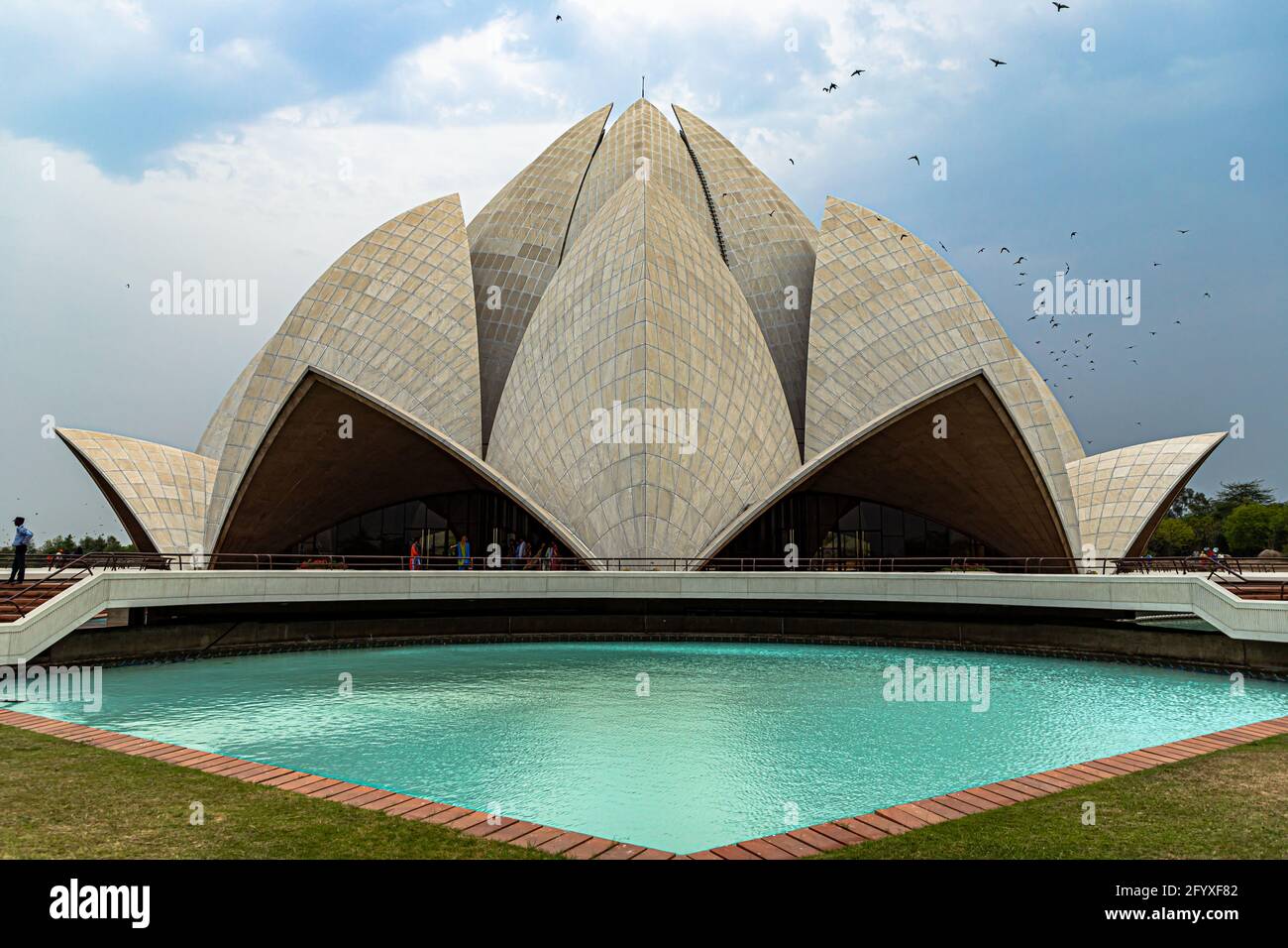 temple bahai lotus, new delhi, inde. Banque D'Images