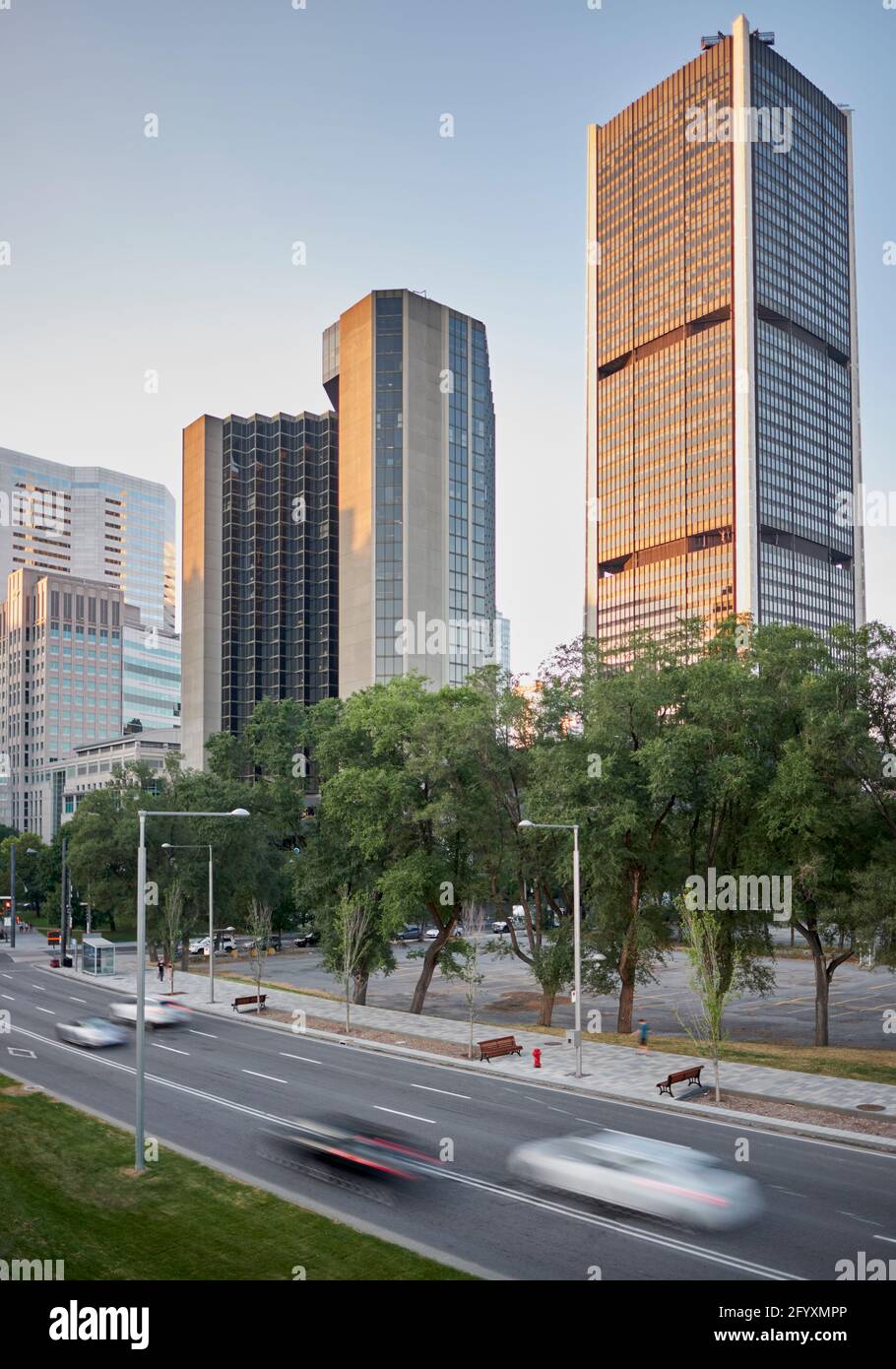 Paysage urbain du centre-ville urbain, Montréal, Québec, Canada, 2017 Banque D'Images
