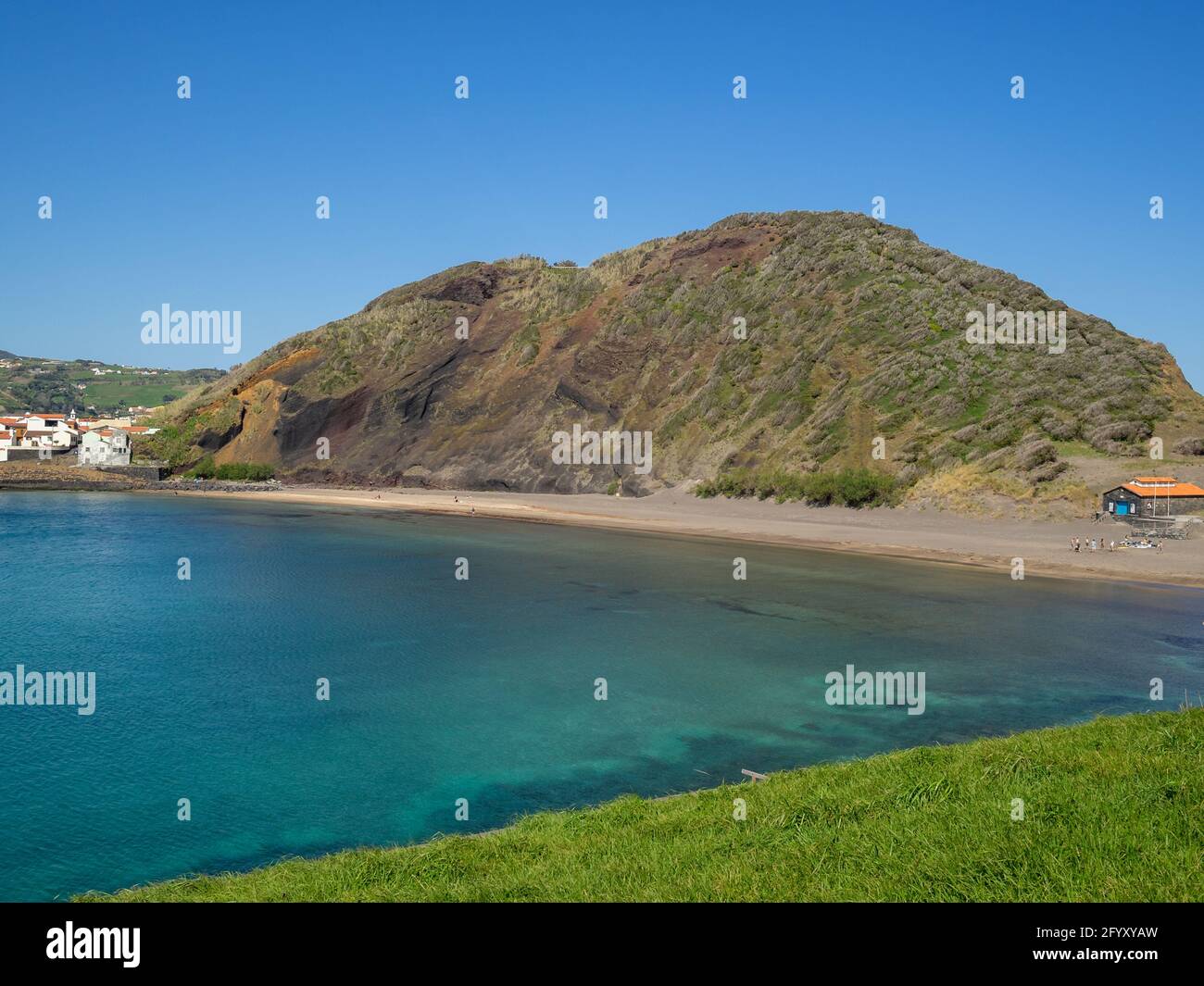 Plage de Porto PIM et Monte Queimado Banque D'Images