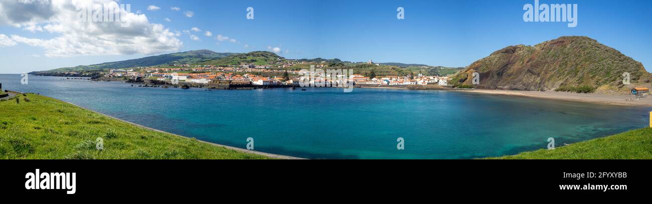 Plage de Porto PIM et panorama de Monte Queimado Banque D'Images