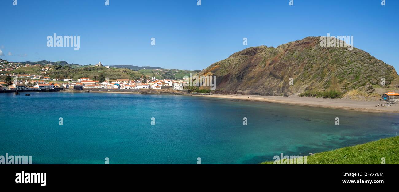 Plage de Porto PIM et panorama de Monte Queimado Banque D'Images