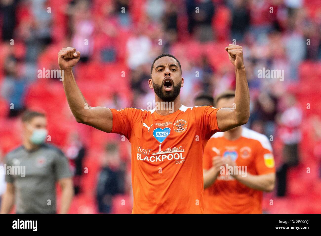 Londres, Royaume-Uni. 30 mai 2021. Blackpool Christopher Hamilton après le match final de la Sky Bet League 1 entre Blackpool et Lincoln City au stade Wembley, Londres, Angleterre, le 29 mai 2021. Photo par Andrew Aleksiejczuk/Prime Media Images. Crédit : Prime Media Images/Alamy Live News Banque D'Images