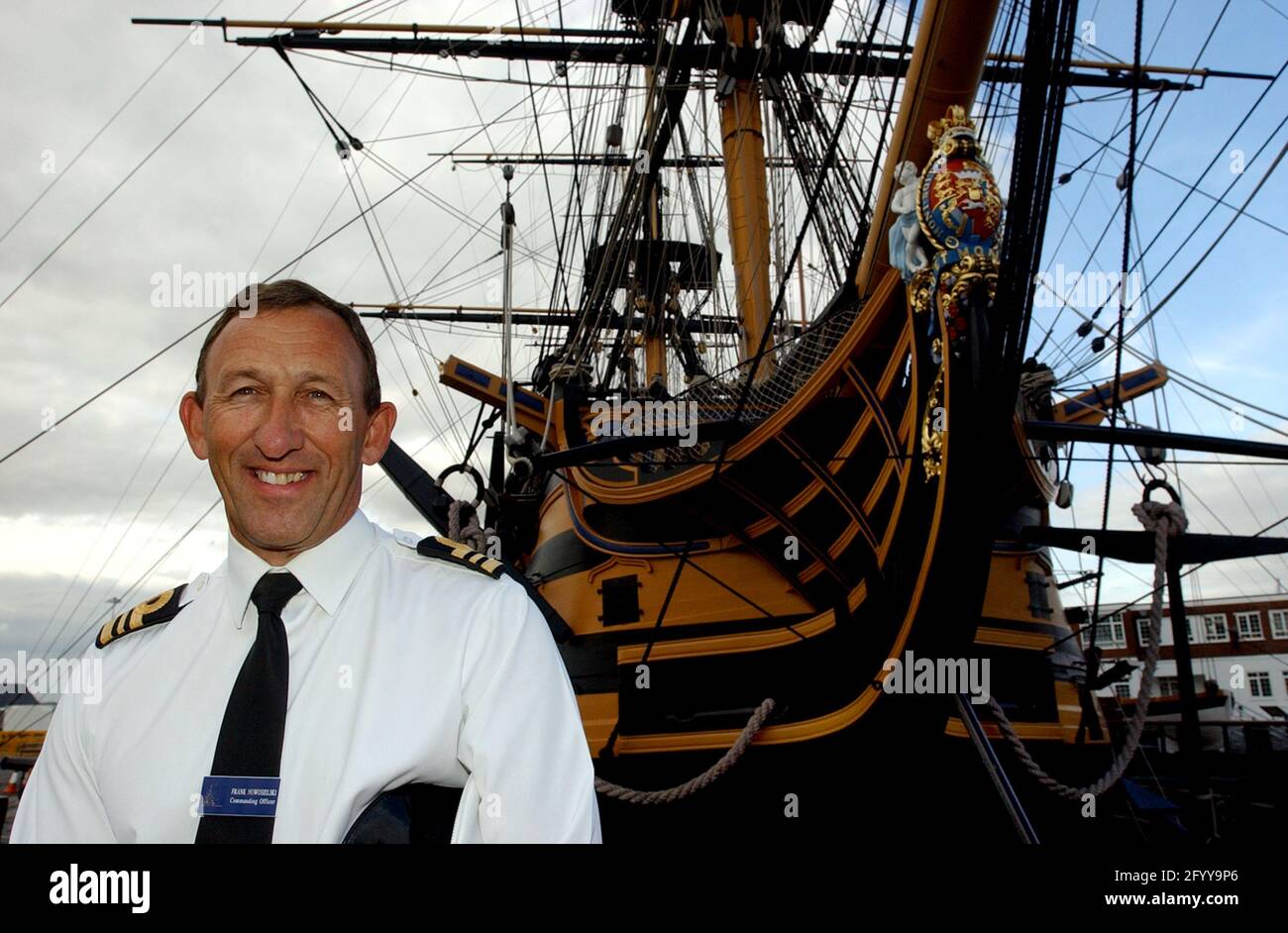 COMMANDANT DU HMS VICTORY LT. CDR. FRANK NOWOSIELSKI PIC MIKE WALKER, 2005 Banque D'Images