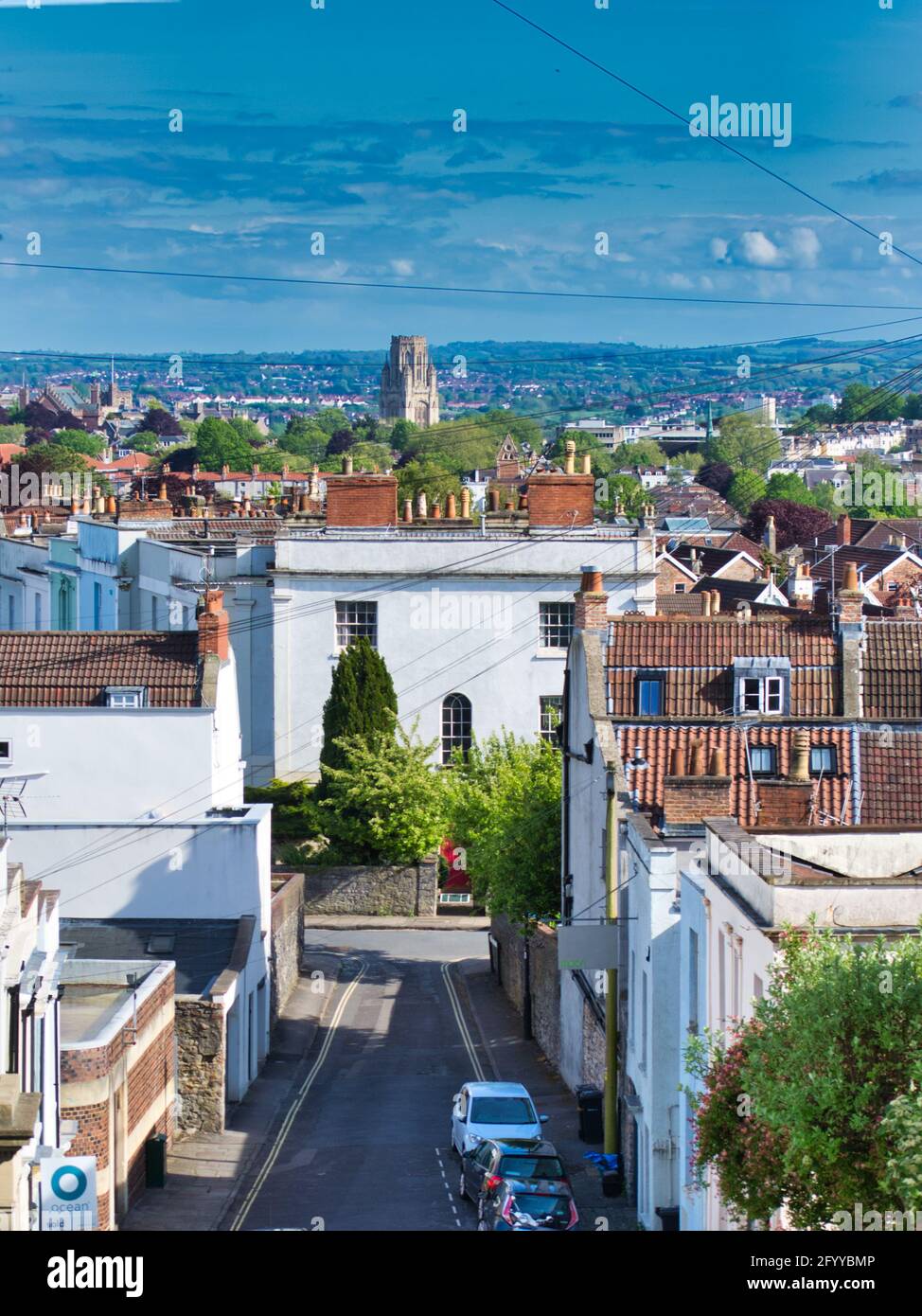 Ville de Bristol depuis la région de Clifton. Banque D'Images