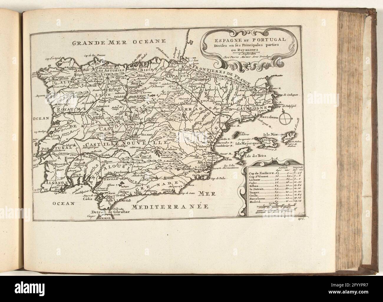 Carte De L Espagne Et Du Portugal 1726 Espagne Et Portugal Divisions Et Ses Principales Parties Ou Royaumes Les Forces De L Europe Asie Afrique Et Amerique Comme Aussi Les Cartes Des Cotes
