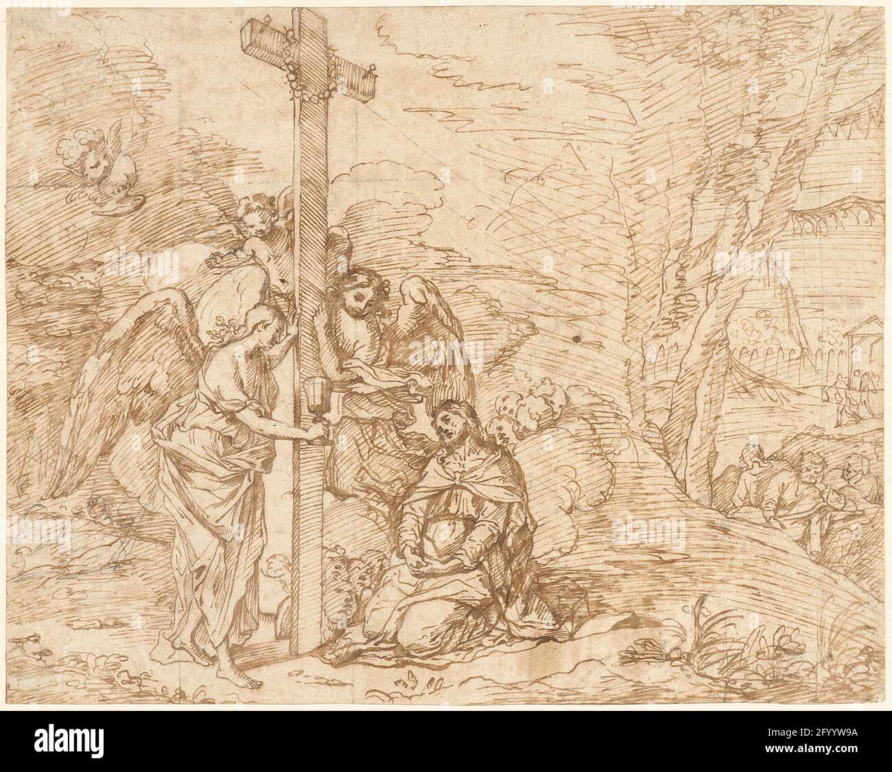 Christ dans le jardin de Gethsemane. Banque D'Images