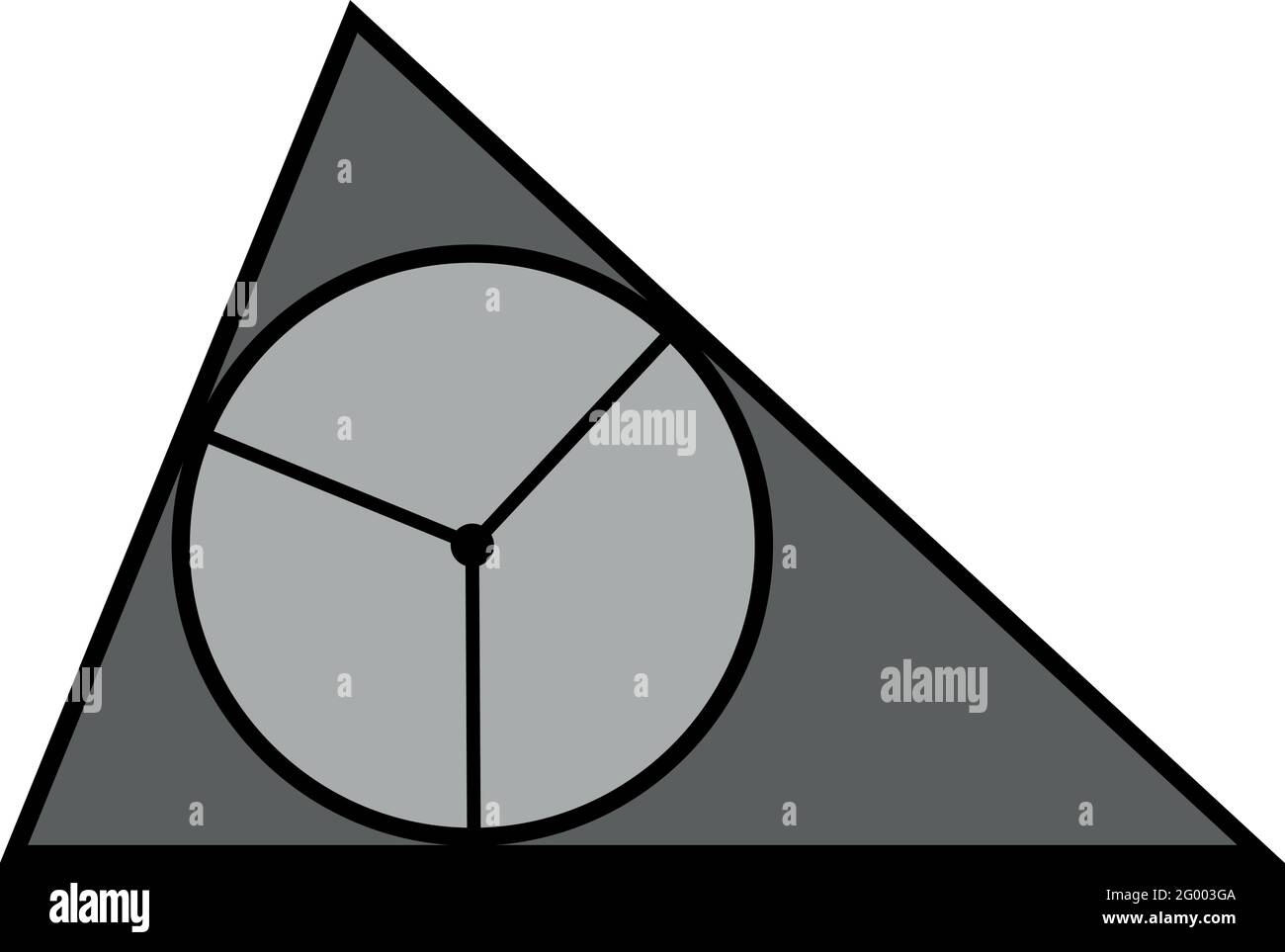 triangle et cercle. Géométrie euclidienne. vecteur 2d isolé plat Illustration de Vecteur