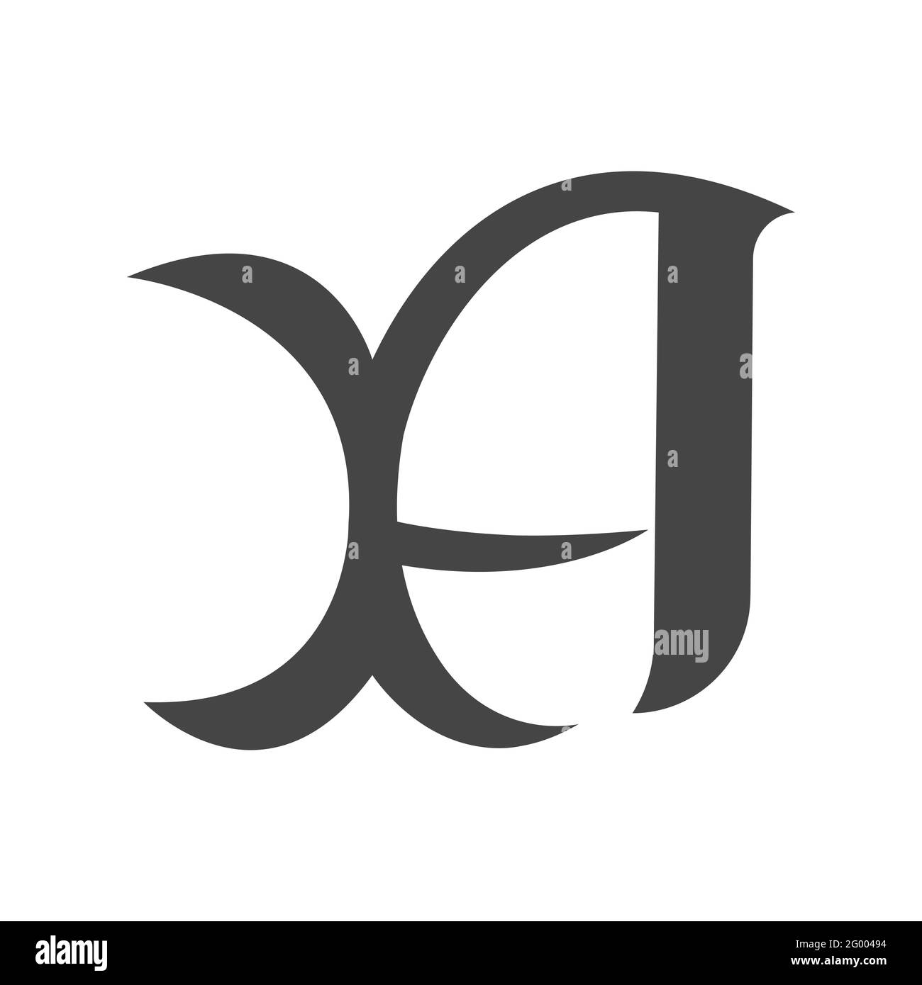 Lettres de l'alphabet initiales Monogram logo AX, XA, X et A. Illustration de Vecteur