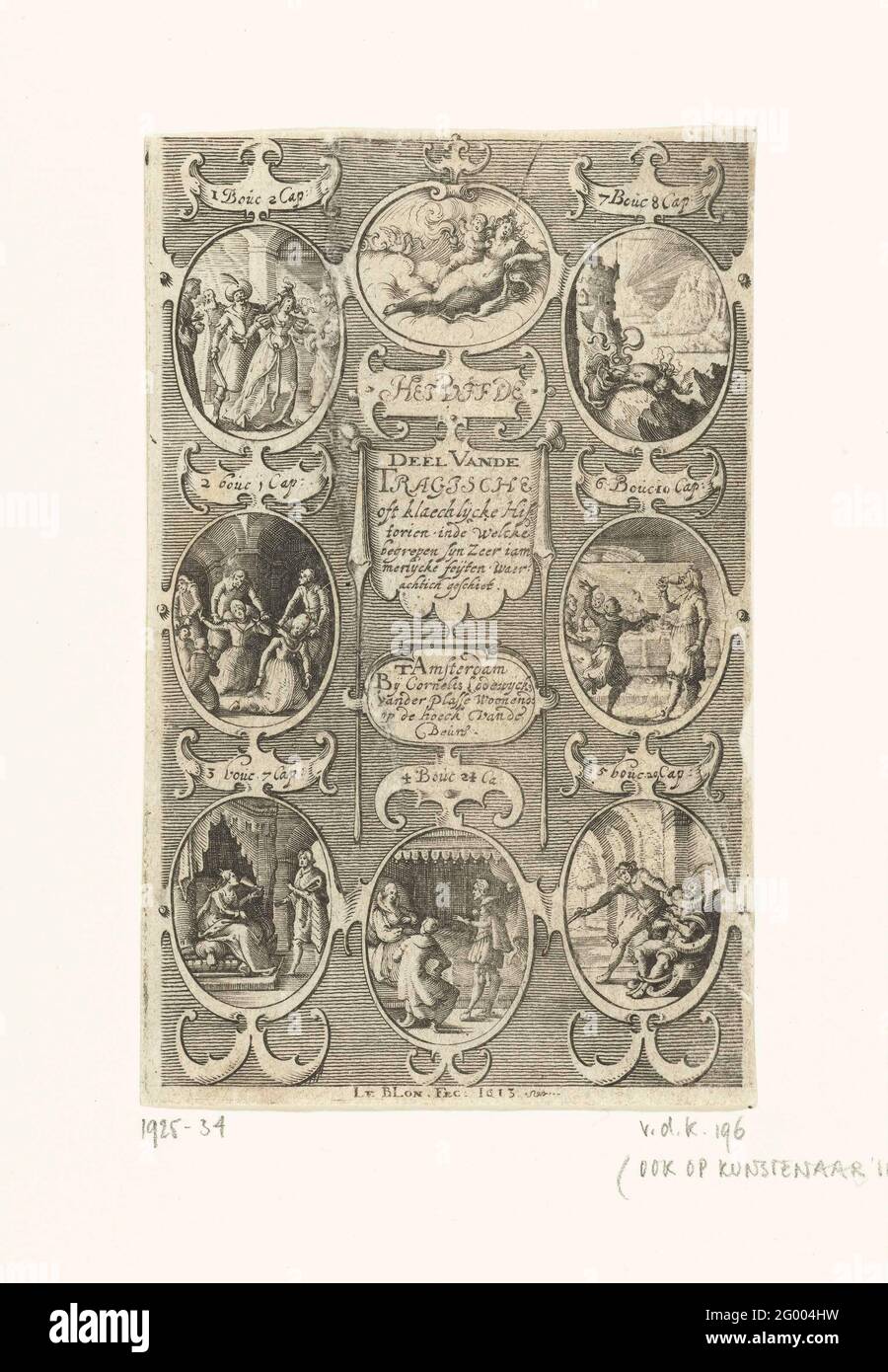 Cinquième partie des historiens tragiques; cinquième partie de l'historien tragique ou Klaechlijcke... Banque D'Images
