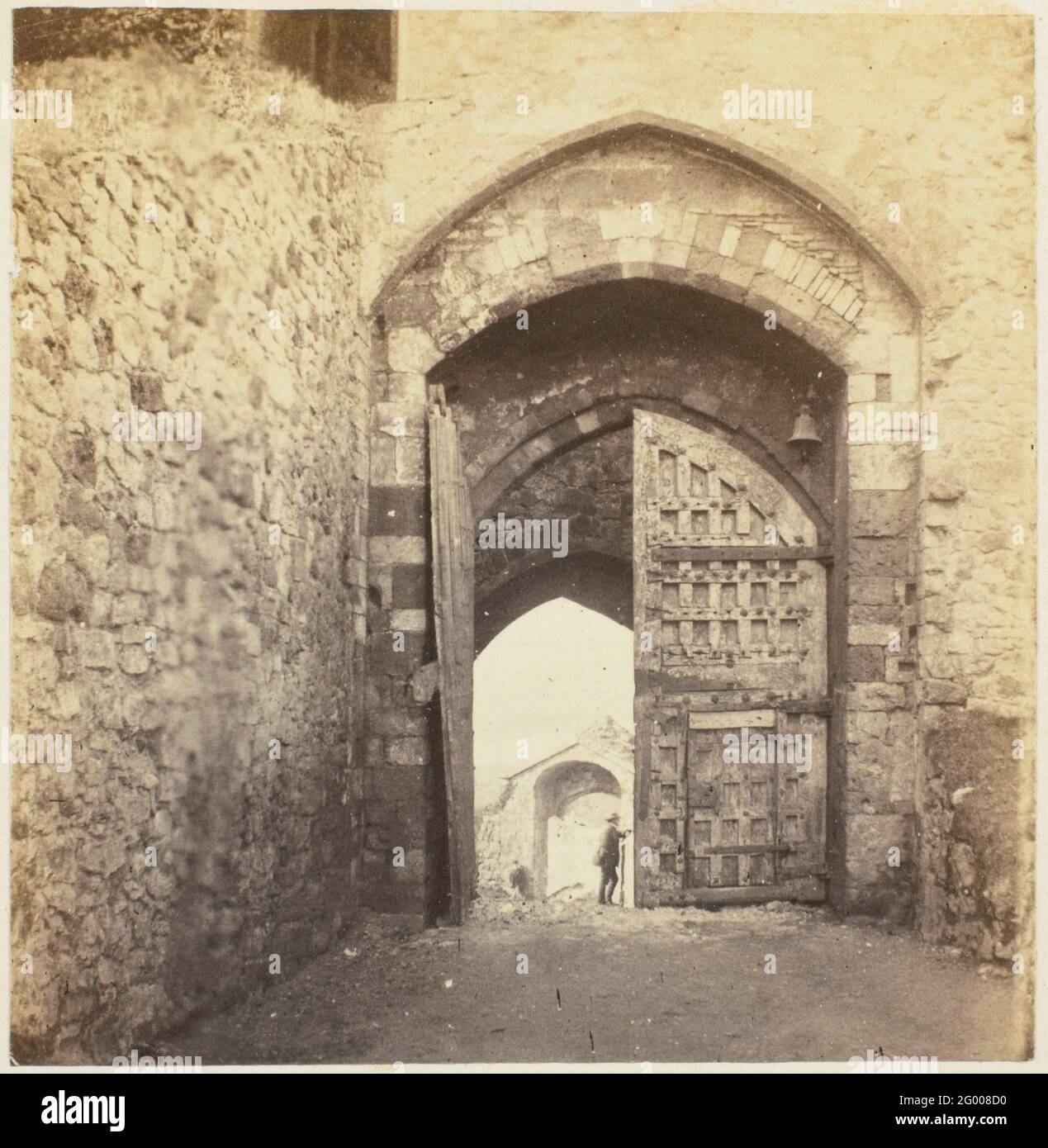 Château de Carisbrooke ; la porte. Banque D'Images