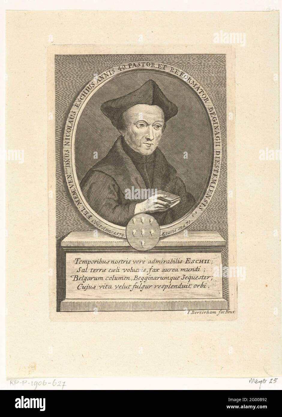 Portrait du prêtre nicolaus d'Esch; Feel Mem Vendus (...) Reformator ...
