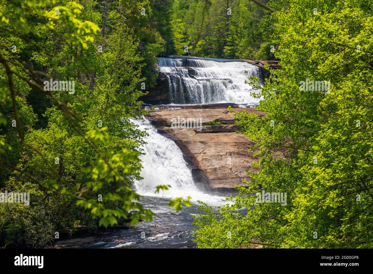 Triple Falls Transylvanie Comté Caroline du Nord Banque D'Images