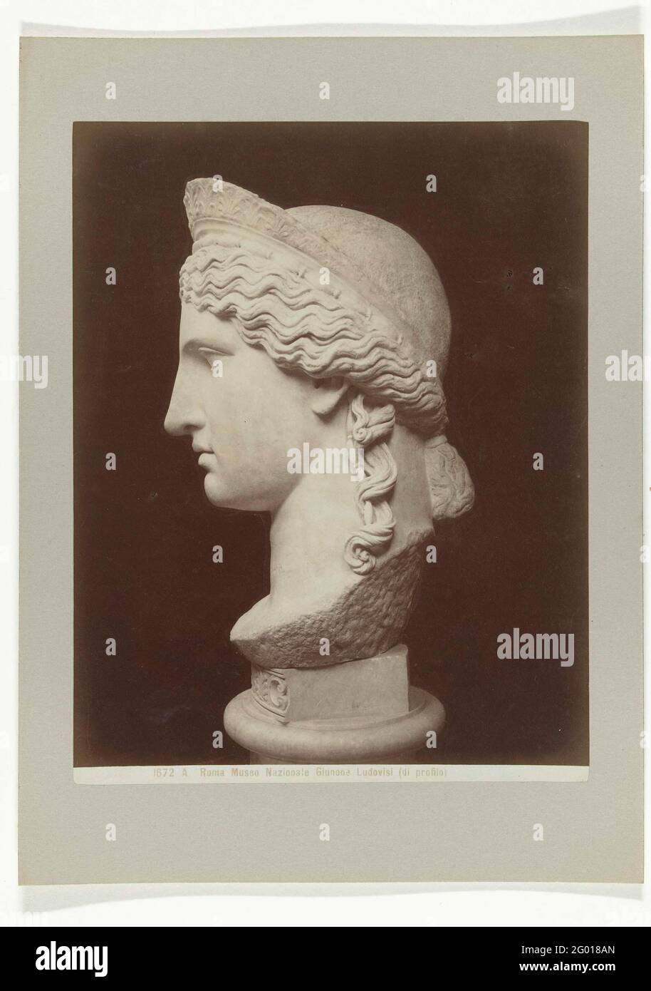 Enveloppe van juno ludovisi en profiel; 1672 à Rome Musée national Juno Ludovisi (de profil). Banque D'Images