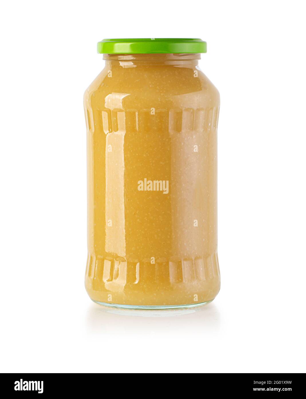 applique dans un pot en verre isolé sur un fond blanc avec masque Banque D'Images