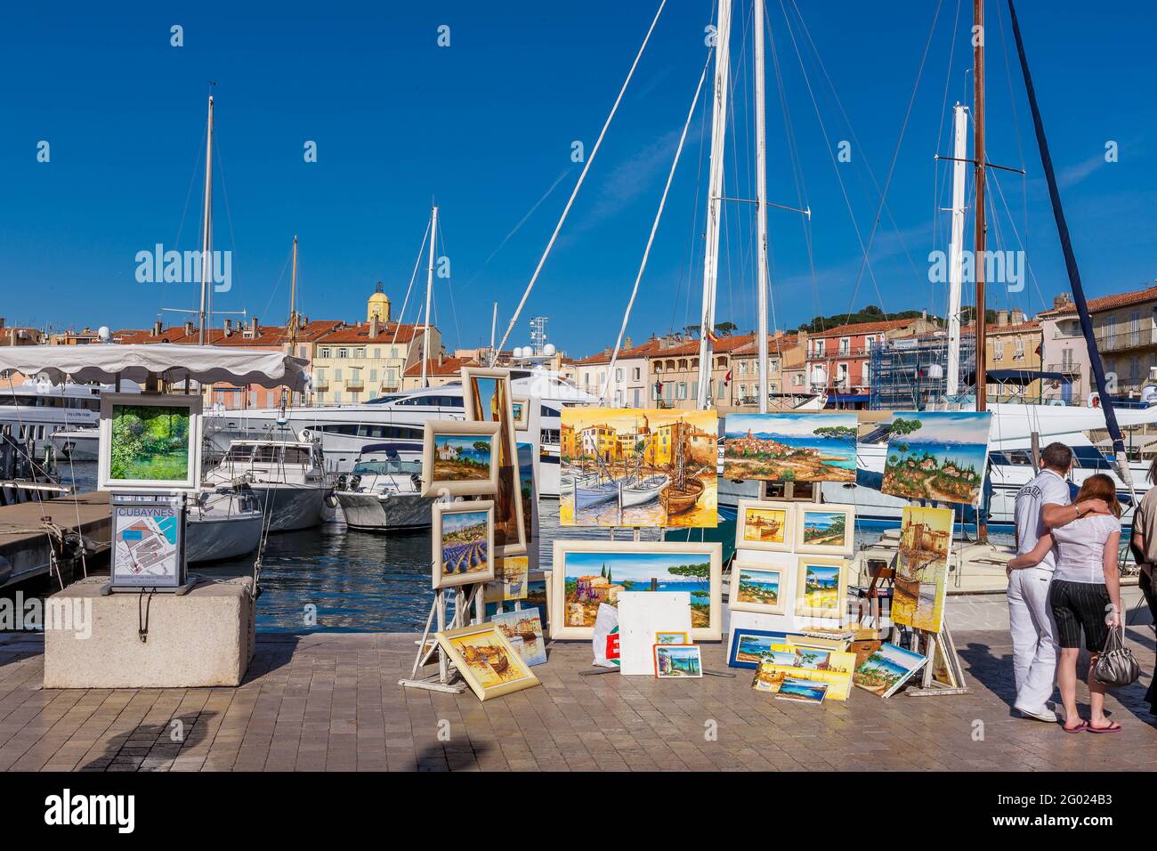 VAR (83) PORT DE SAINT-TROPEZ Banque D'Images