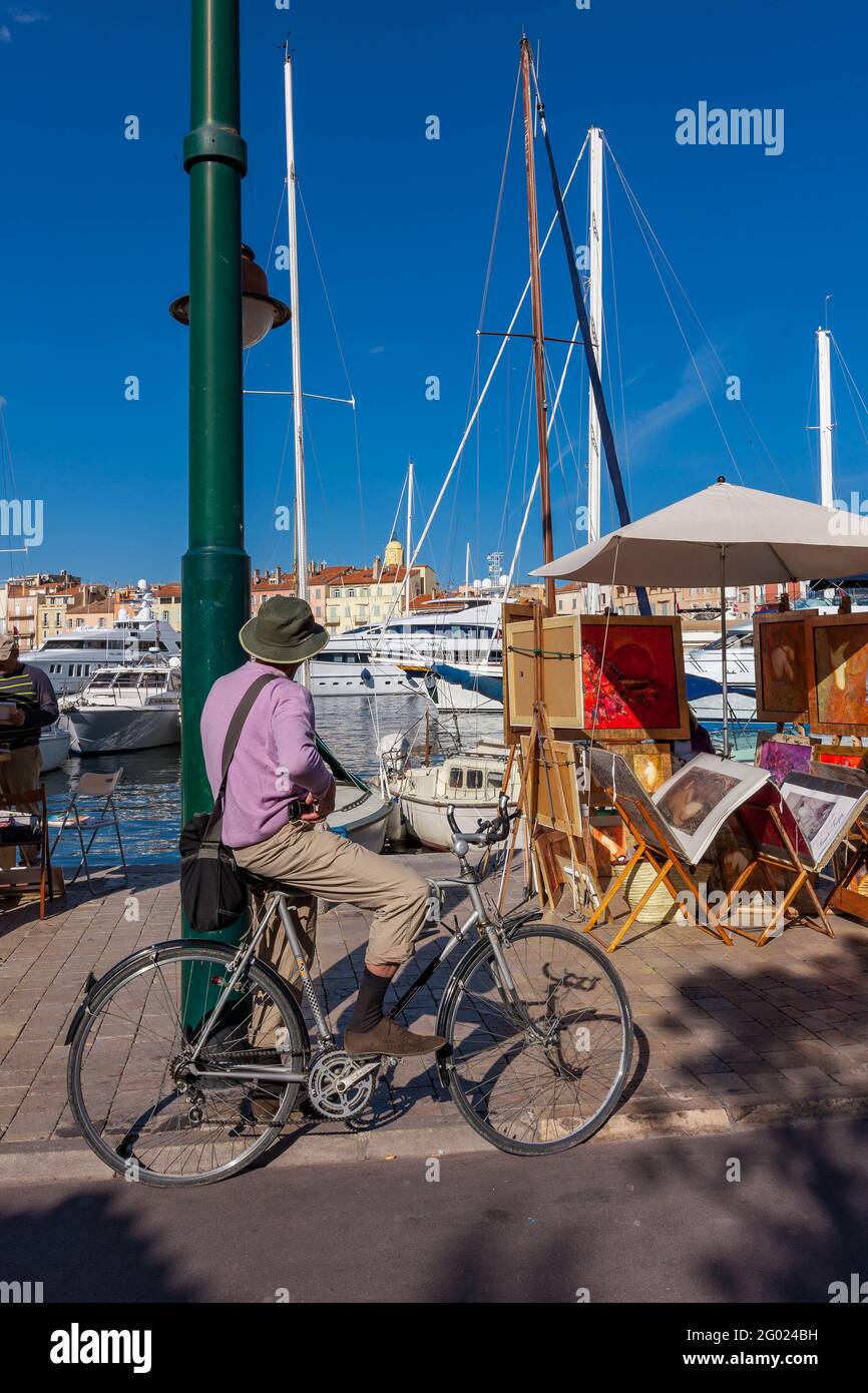 VAR (83) PORT DE SAINT-TROPEZ Banque D'Images