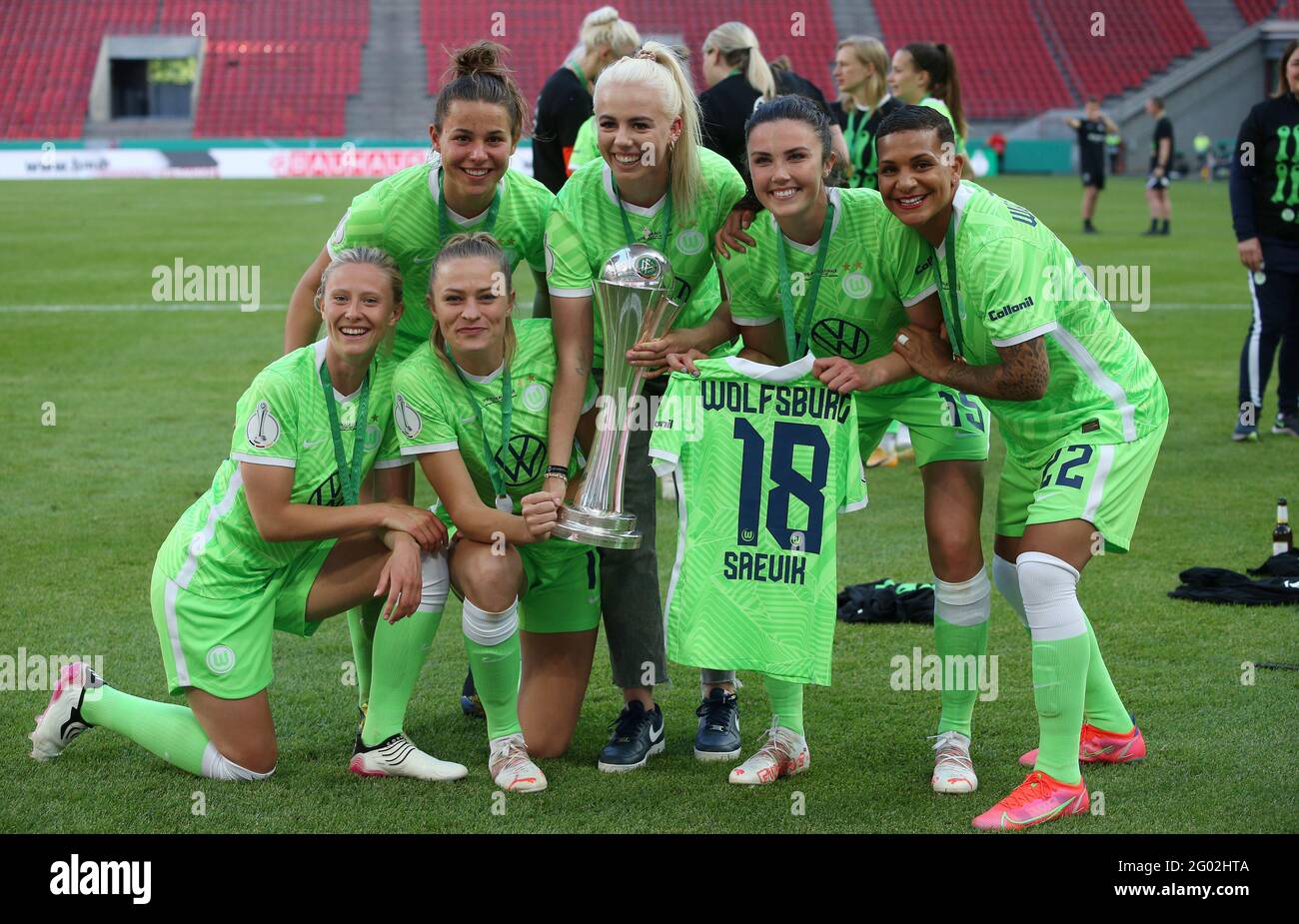 Firo: 30.05.2021 Fuvuball: Football: DFB coupe finale femmes, Dames saison 2020/2021 Eintracht Frankfurt - VfL Wolfsburg 0: 1 jubilation. Banque D'Images