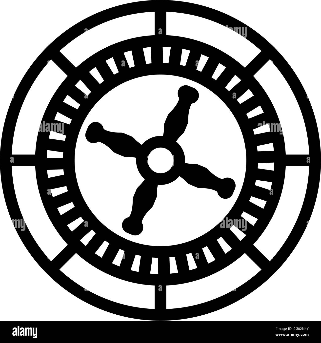 Icône de roulette. Conception de contour gras modifiable. Illustration vectorielle. Illustration de Vecteur