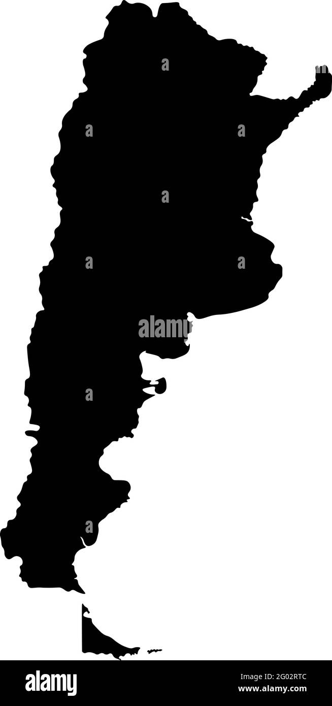 Icône d'illustration simplifiée isolée vectorielle avec silhouette noire de la carte de l'Argentine. Arrière-plan blanc Illustration de Vecteur Icône d'illustration simplifiée isolée vectorielle avec silhouette noire de la carte de l'Argentine. Arrière-plan blanc Illustration de Vecteur