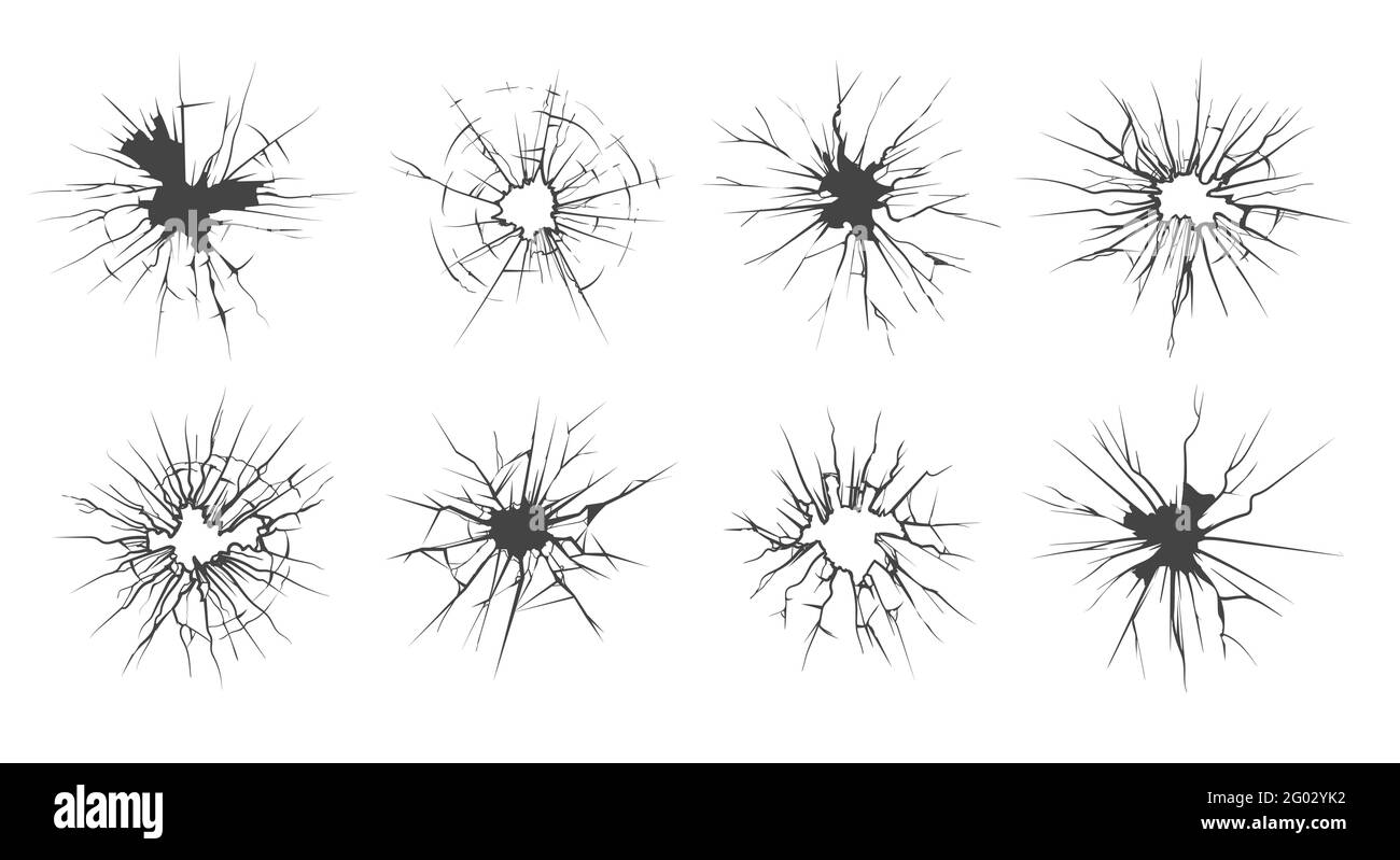 Fissures des panneaux de fenêtre Illustration de Vecteur