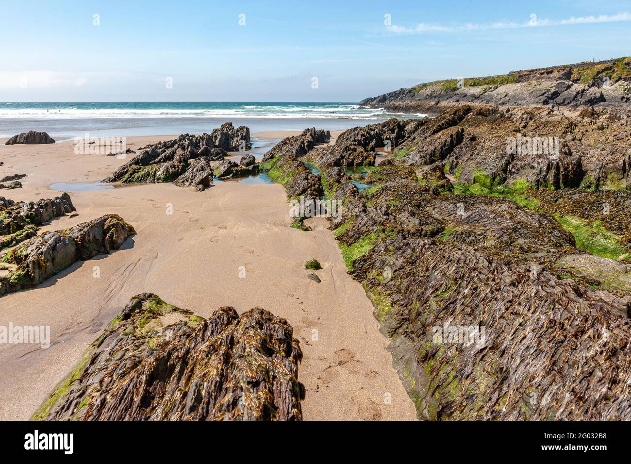 Plage de la baie de St. Finan's (Finan's), Skellig Ring, comté de Kerry Banque D'Images