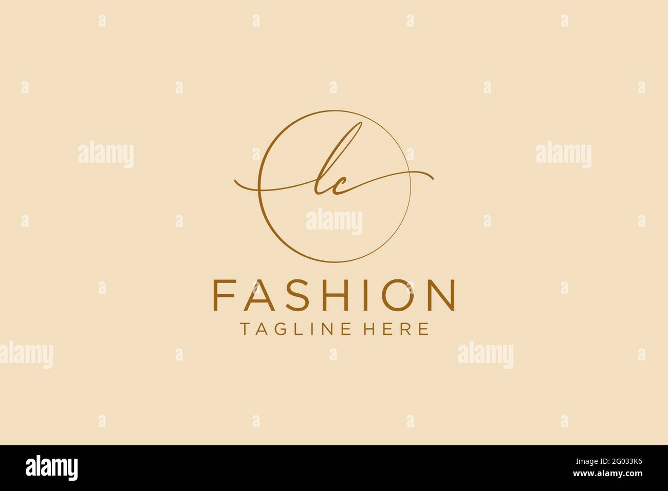 LC logo féminin beauté monogramme et élégant logo design, écriture logo de la signature initiale, mariage, mode, floral et botanique avec la création Illustration de Vecteur