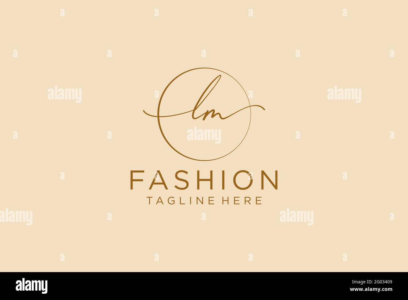 LM logo féminin beauté monogramme et élégant logo design, écriture logo de la signature initiale, mariage, mode, floral et botanique avec la création Illustration de Vecteur