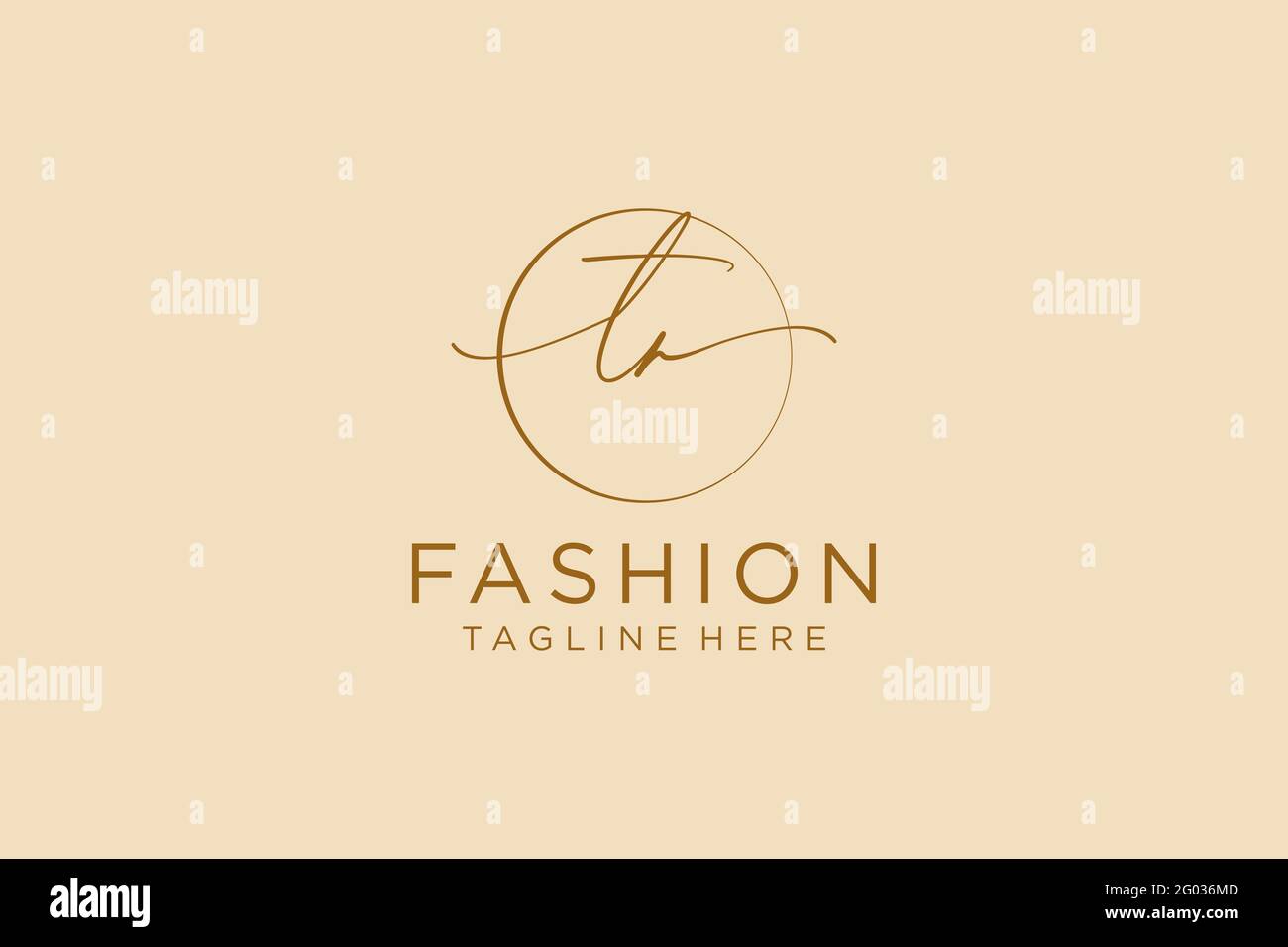 Tr logo féminin beauté monogramme et élégant logo design, écriture logo de la signature initiale, mariage, mode, floral et botanique avec la création Illustration de Vecteur