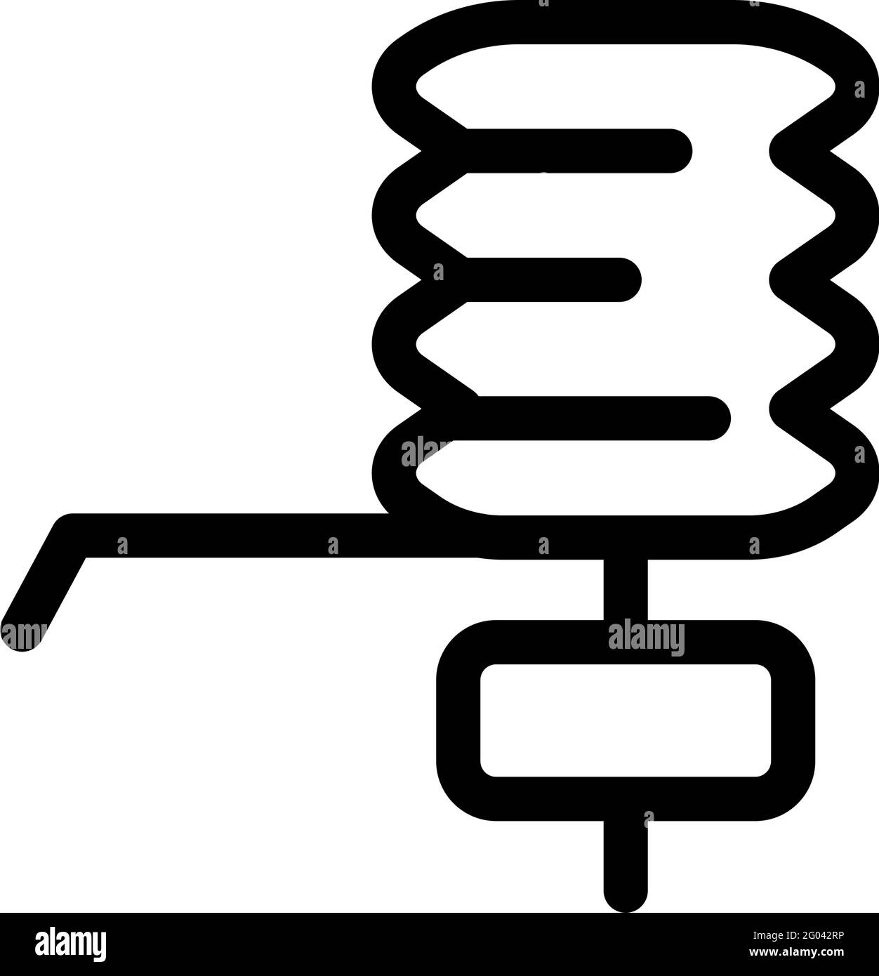 icône de contour de la pompe à eau pour bouteille en plastique Illustration de Vecteur