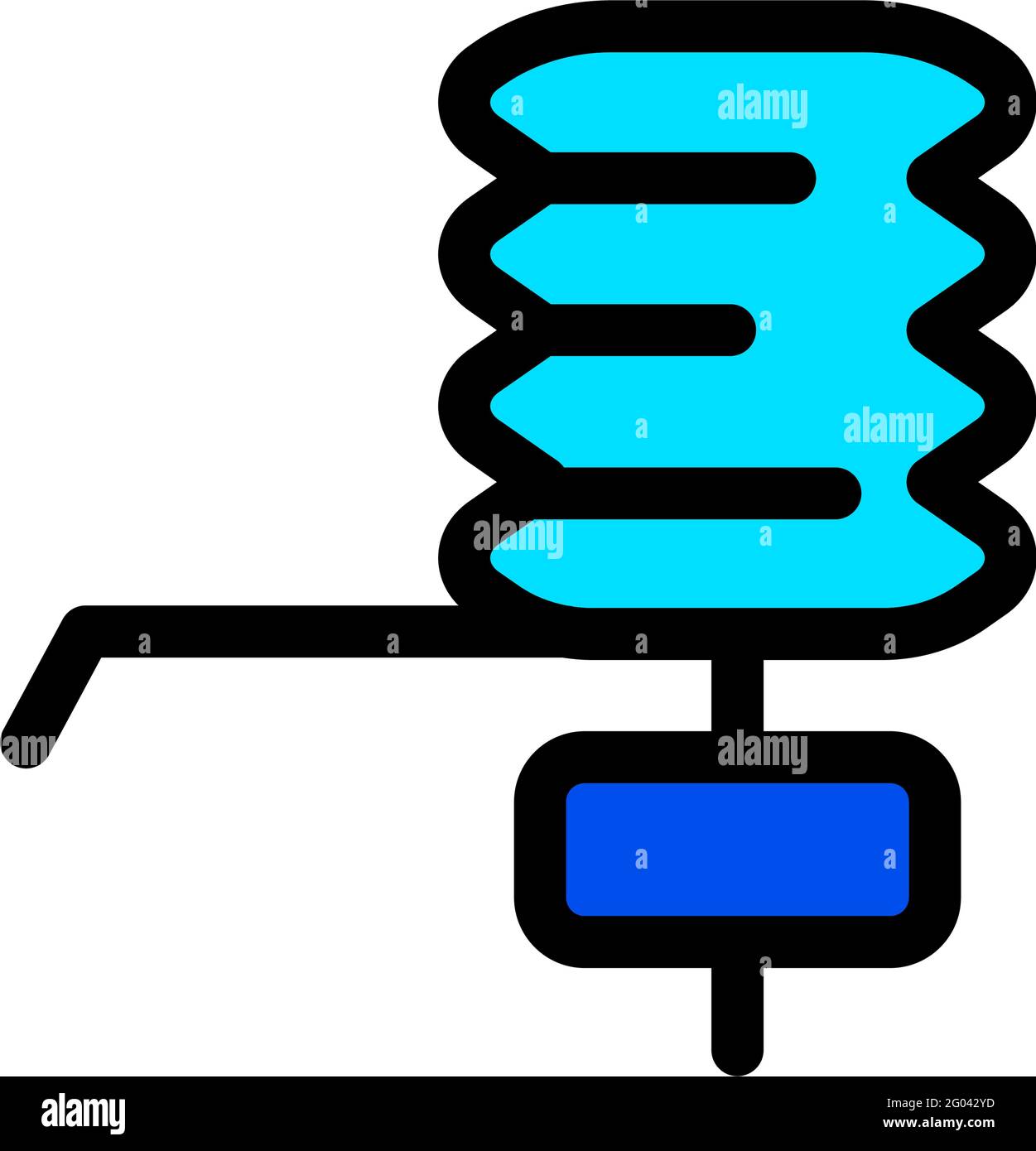 icône simple de pompe à eau pour bouteille en plastique Illustration de Vecteur