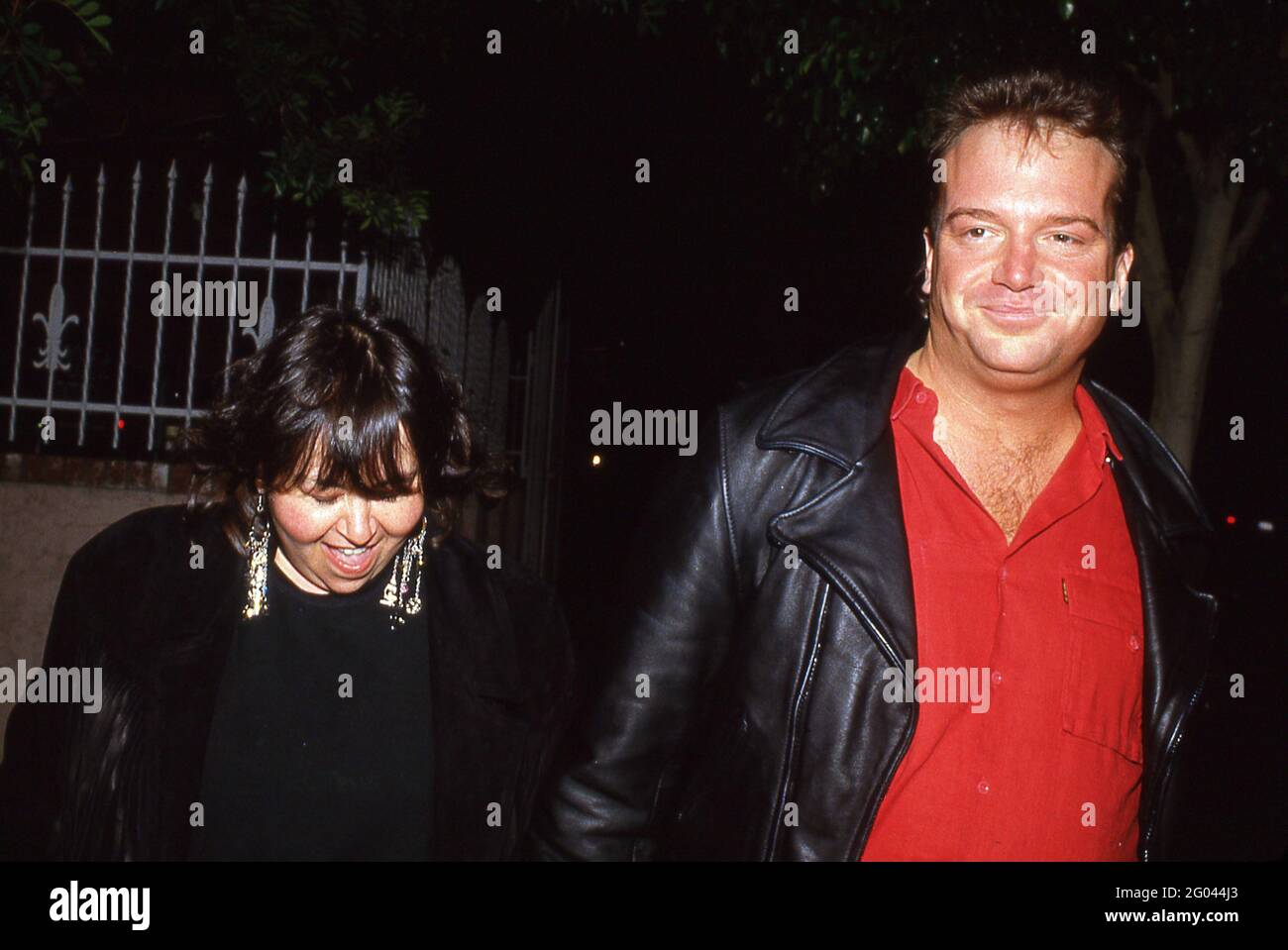 Roseanne Barr et Tom Arnold à 'Julie Budd' Los Angeles soirée d'ouverture au Backlot Theatre à Hollywood, Californie Mai 1989 crédit: Ralph Dominguez/MediaPunch Banque D'Images