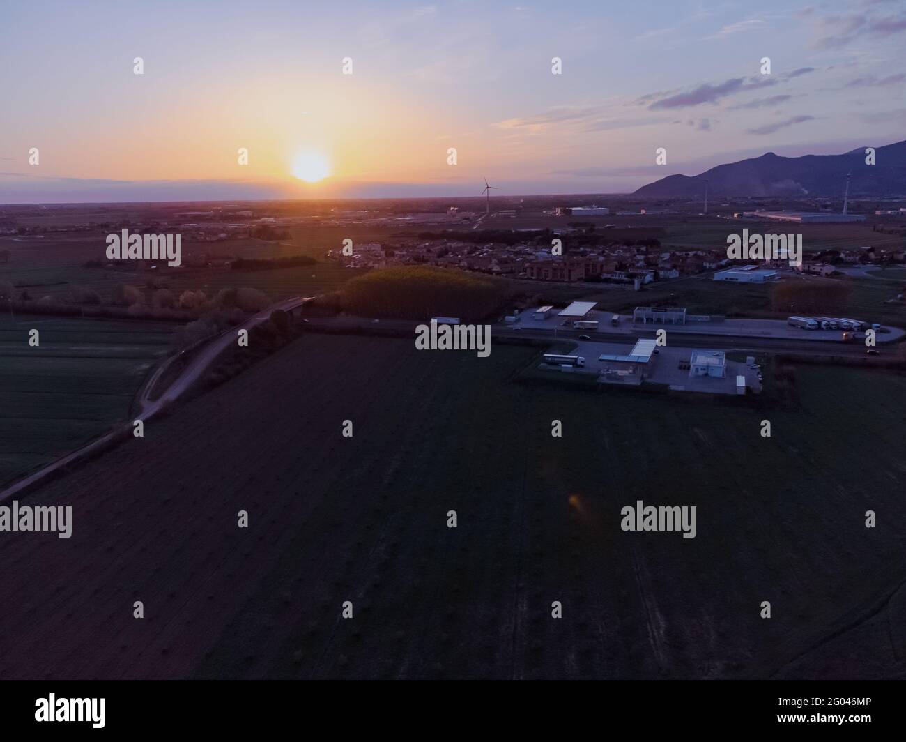 Coucher du soleil en Toscane Banque D'Images