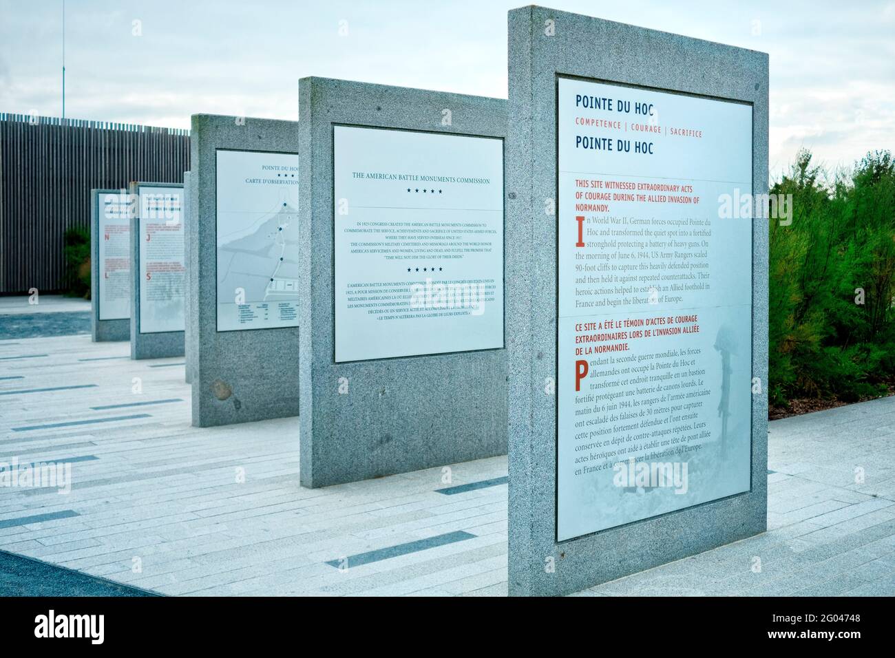 FRANCE. CALVADOS(14). CRICQUEVILLE-EN-BESSIN. LA POINTE DU HOC Banque D'Images