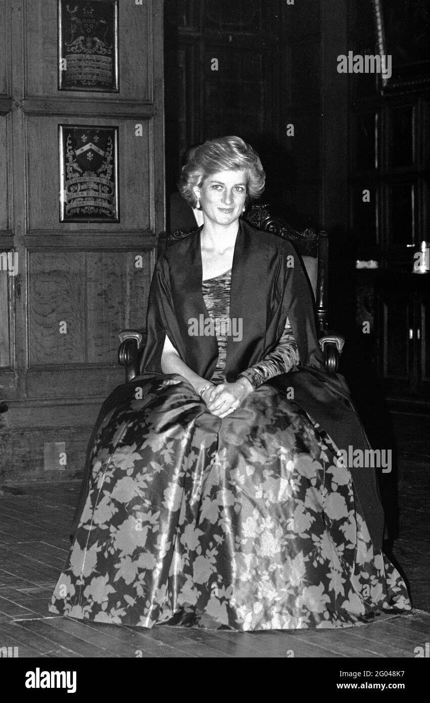 27.10.1988 la princesse Diana au Guildhall, Londres Banque D'Images