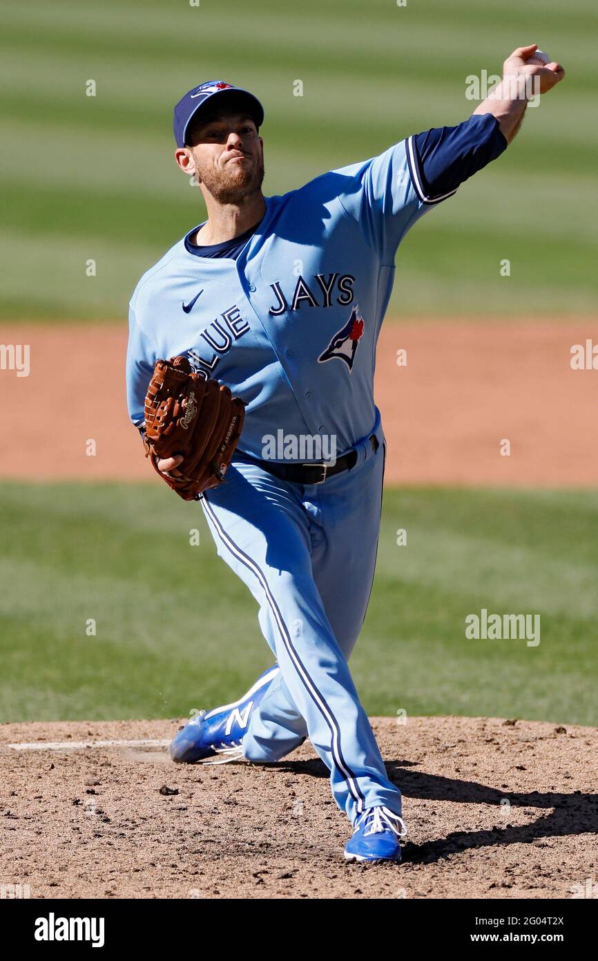 CLEVELAND, OH - Mai 30: Steven Matz (22) des Blue Jays de Toronto, au cours du match deux d'un double-tête contre les Cleveland Indians à Progressi Banque D'Images