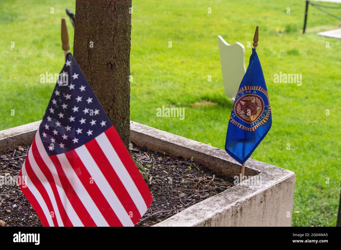 NEW YORK, NY 31 MAI les drapeaux de la Légion américaine et